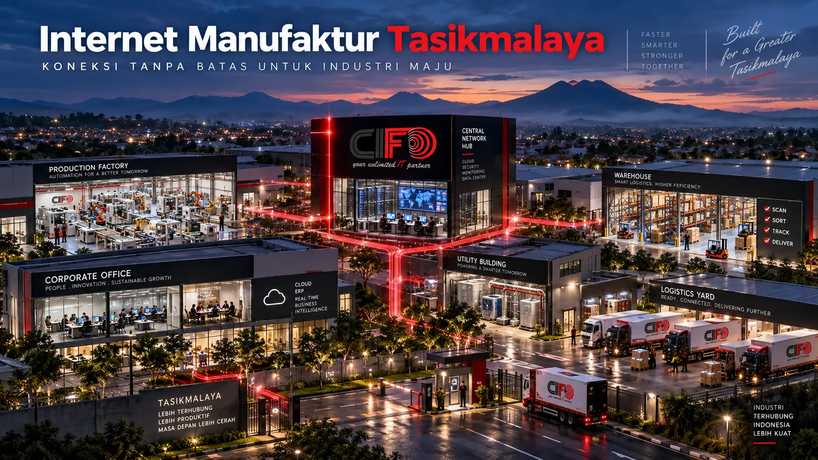 Internet Manufaktur Tasikmalaya dari CIFO untuk operasional pabrik dan industri.