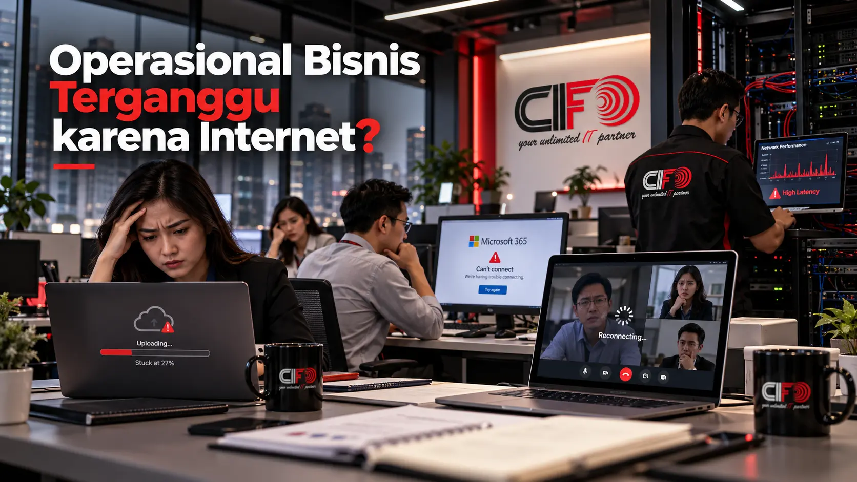 Gangguan internet dapat menghambat operasional bisnis dan produktivitas perusahaan.
