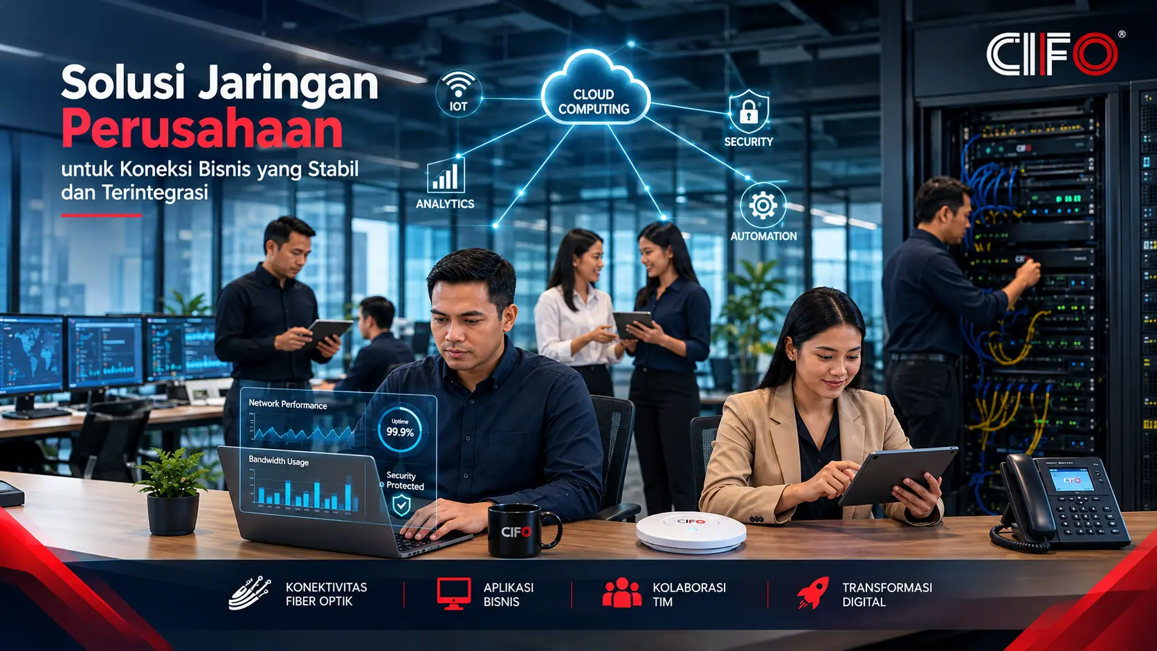 Solusi jaringan perusahaan CIFO untuk konektivitas bisnis yang stabil